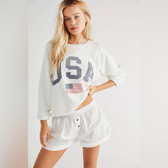 Free People Tops - Free People Original Retro Brand USA Cropped Pullover